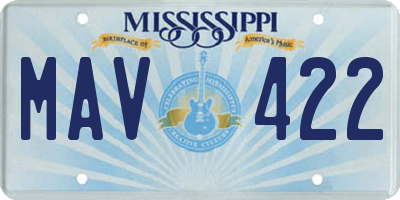 MS license plate MAV422