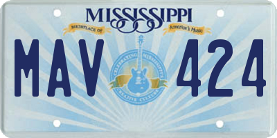 MS license plate MAV424
