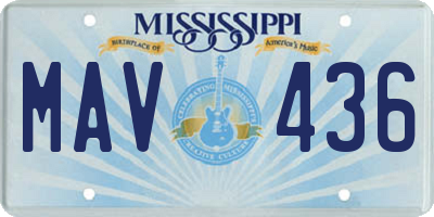 MS license plate MAV436
