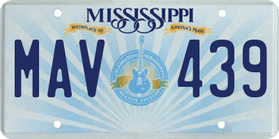 MS license plate MAV439