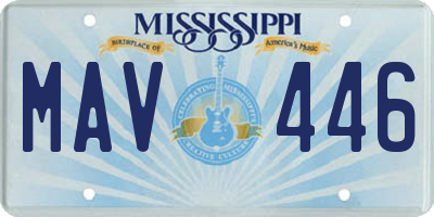MS license plate MAV446