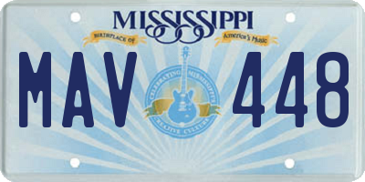 MS license plate MAV448