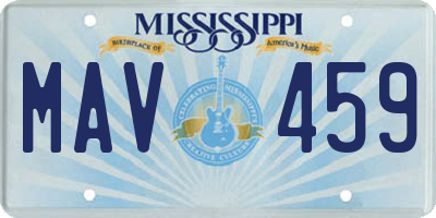 MS license plate MAV459