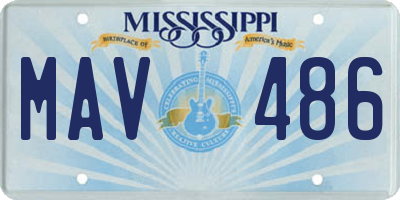 MS license plate MAV486