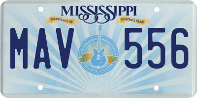 MS license plate MAV556