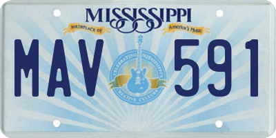 MS license plate MAV591