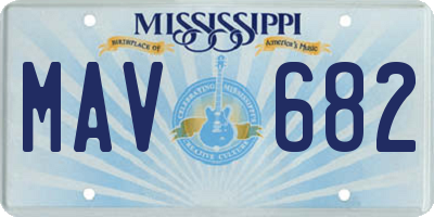 MS license plate MAV682