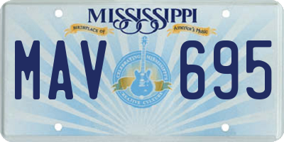 MS license plate MAV695