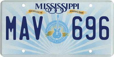 MS license plate MAV696