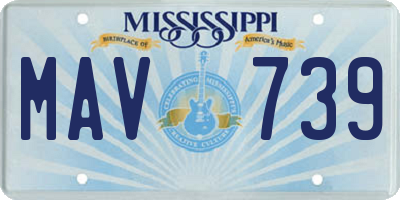 MS license plate MAV739