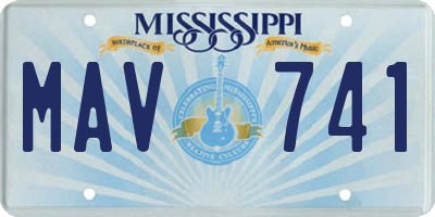 MS license plate MAV741