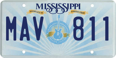 MS license plate MAV811