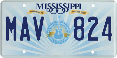 MS license plate MAV824