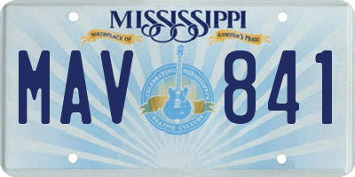 MS license plate MAV841