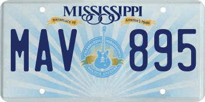 MS license plate MAV895