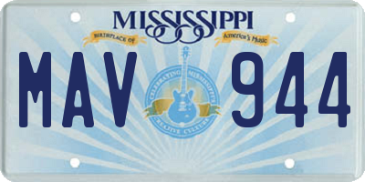 MS license plate MAV944