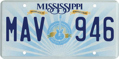 MS license plate MAV946