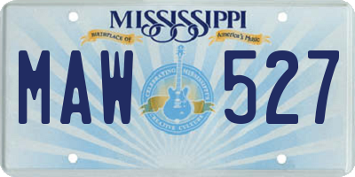 MS license plate MAW527