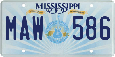 MS license plate MAW586