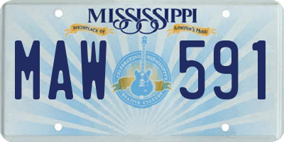 MS license plate MAW591