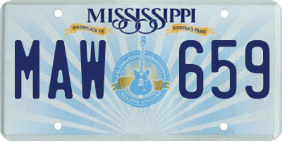 MS license plate MAW659