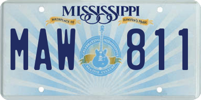 MS license plate MAW811
