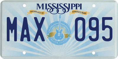 MS license plate MAX095