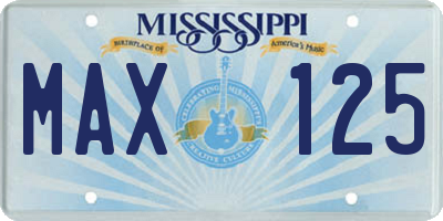 MS license plate MAX125