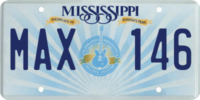 MS license plate MAX146