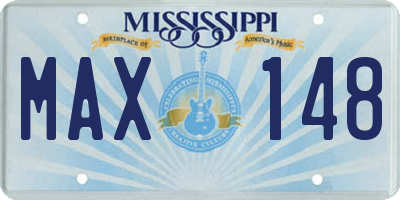 MS license plate MAX148
