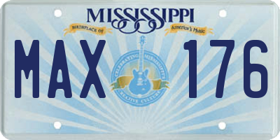 MS license plate MAX176
