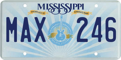 MS license plate MAX246