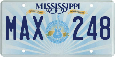 MS license plate MAX248