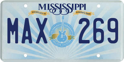 MS license plate MAX269
