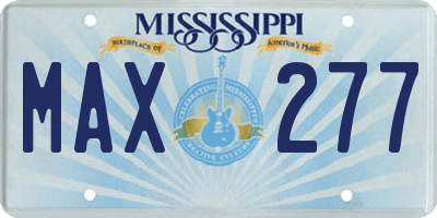 MS license plate MAX277