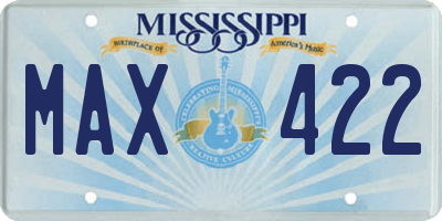 MS license plate MAX422
