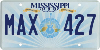 MS license plate MAX427