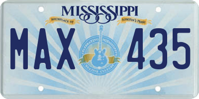 MS license plate MAX435