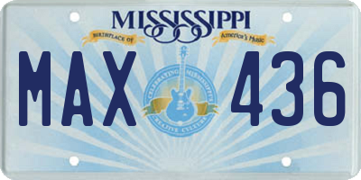 MS license plate MAX436