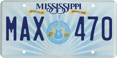 MS license plate MAX470