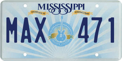 MS license plate MAX471