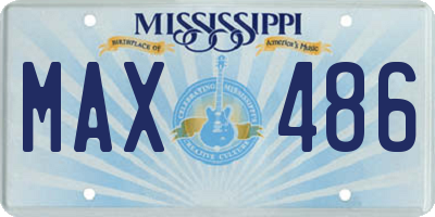 MS license plate MAX486