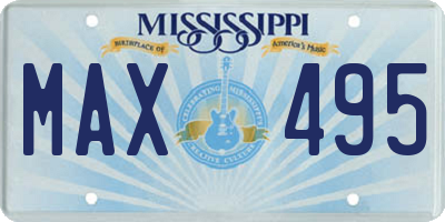 MS license plate MAX495