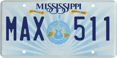 MS license plate MAX511