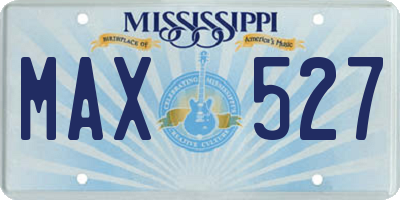 MS license plate MAX527