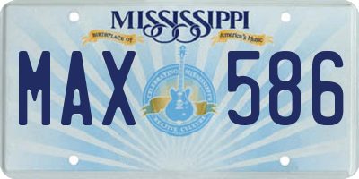 MS license plate MAX586