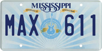 MS license plate MAX611
