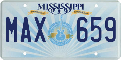 MS license plate MAX659