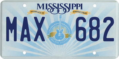 MS license plate MAX682