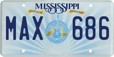 MS license plate MAX686